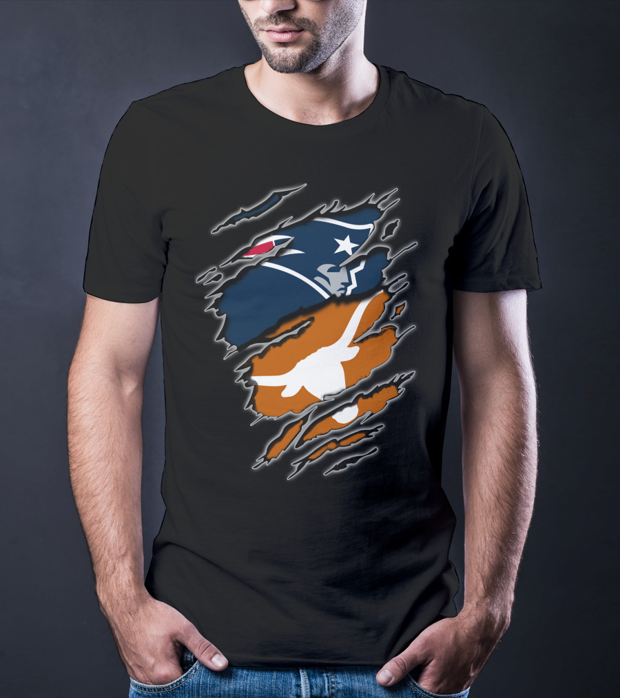 Patriots Longhorns Fusion Icon Split T-Shirt