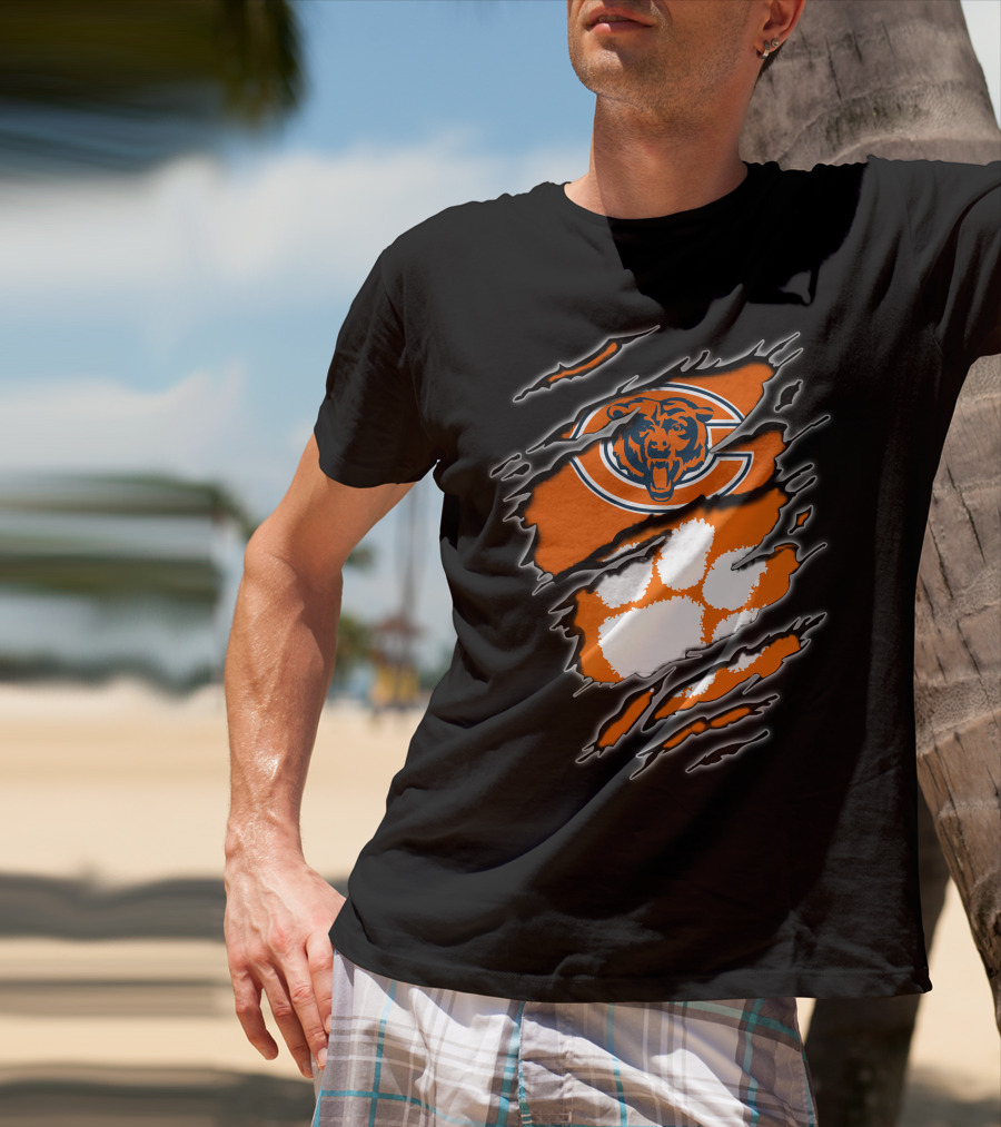 Chicago Bears Clemson Tigers Mashup T-Shirt
