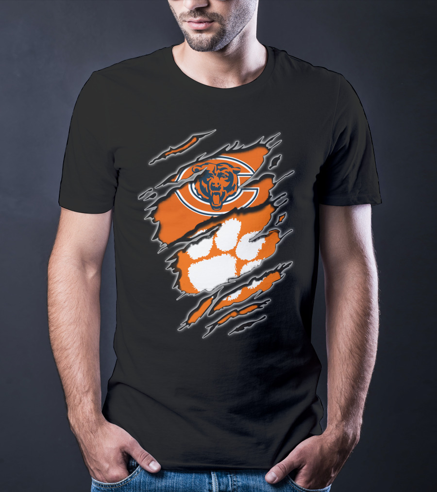 Chicago Bears Clemson Tigers Mashup T-Shirt