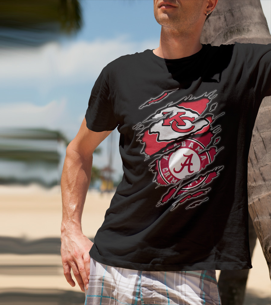 Chiefs Alabama Crimson Tide Logos T-Shirt