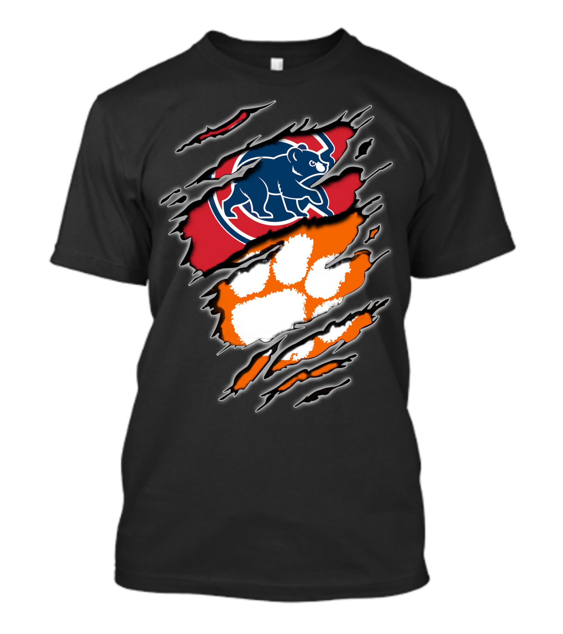 Cubs Clemson Paw Print Team Spirit T-Shirt