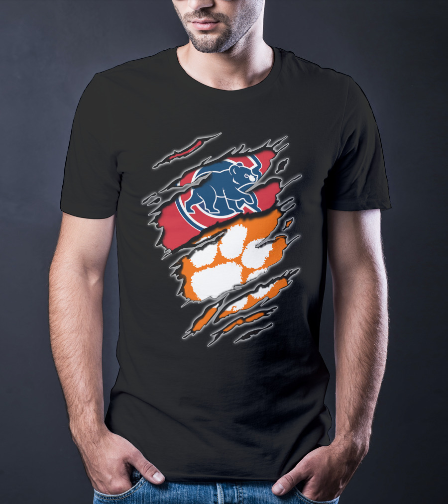 Cubs Clemson Paw Print Team Spirit T-Shirt