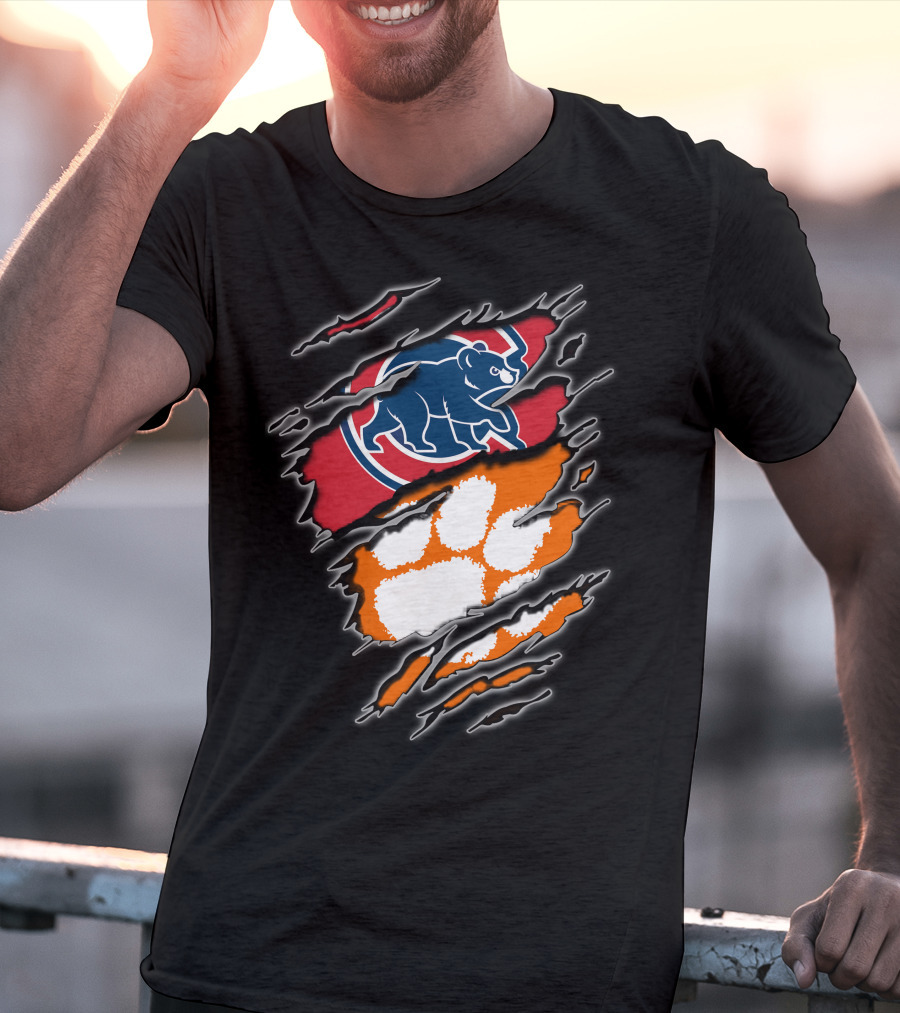 Cubs Clemson Paw Print Team Spirit T-Shirt