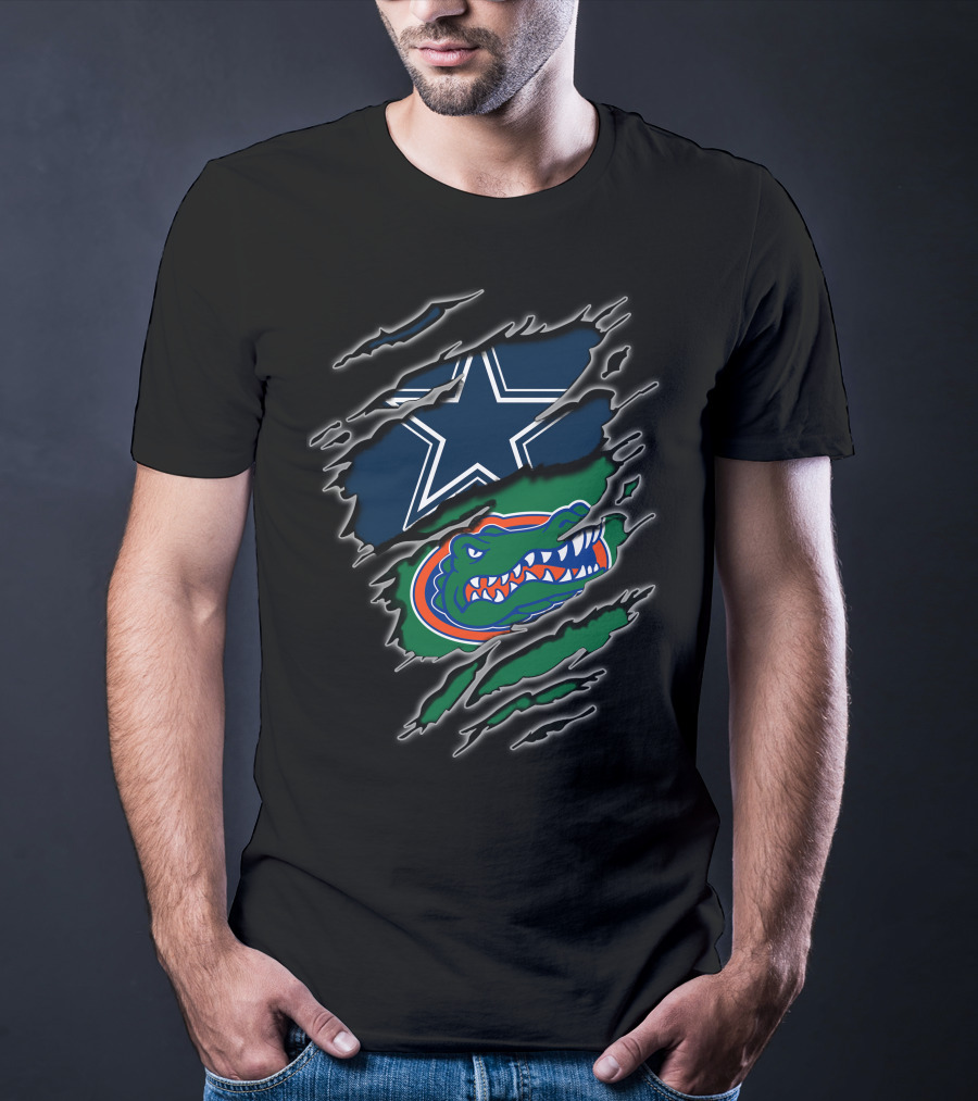 Cowboys Star Ripping Through Gators T-Shirt
