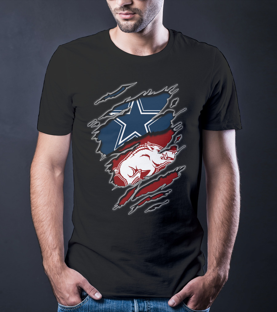 Cowboys Razorbacks Fusion Rip T-Shirt