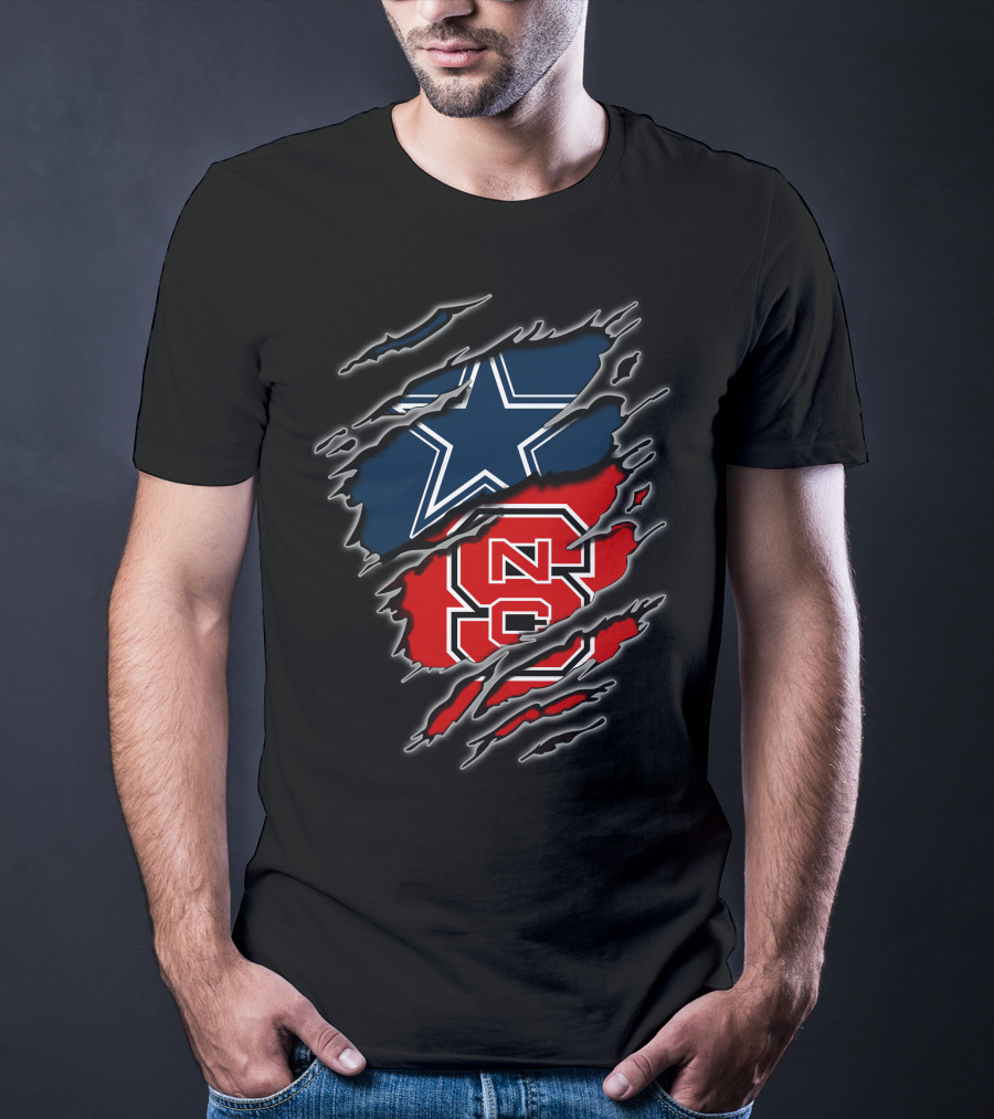 Cowboys Star NC State Wolfpack Rip T-Shirt