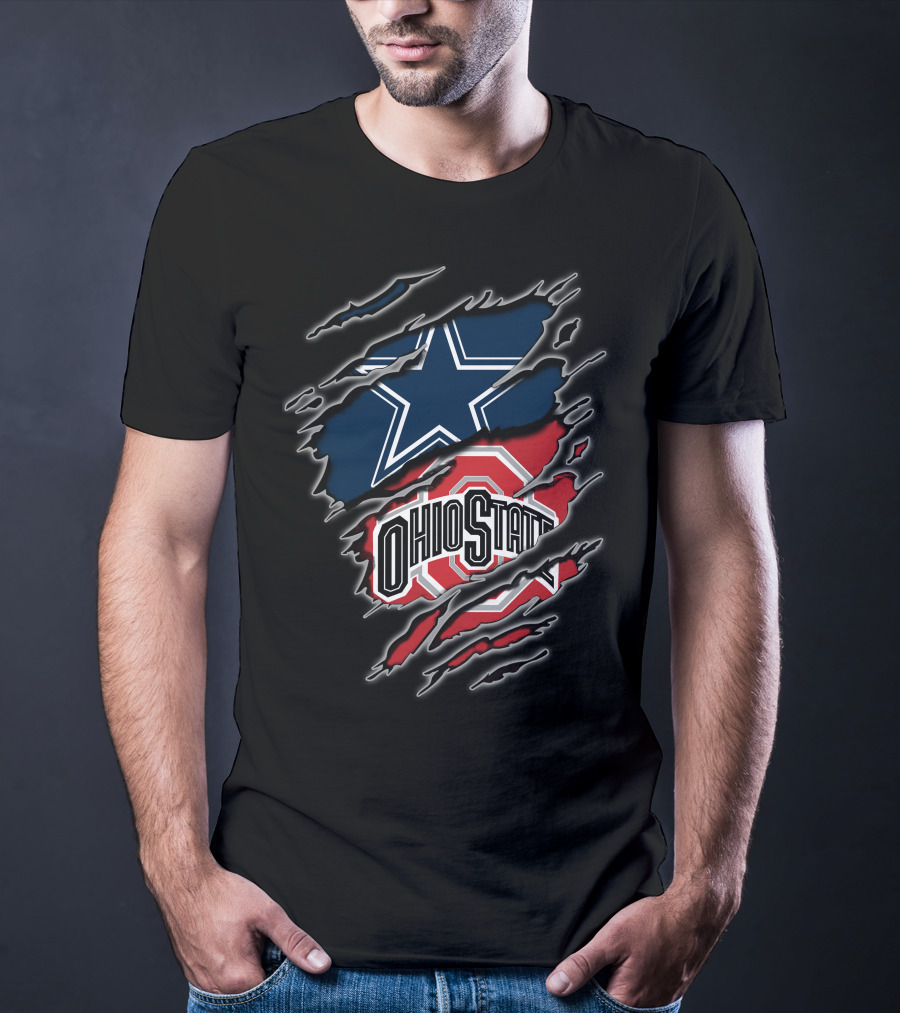 Ohio State Cowboys Star And Logo Fusion T-Shirt