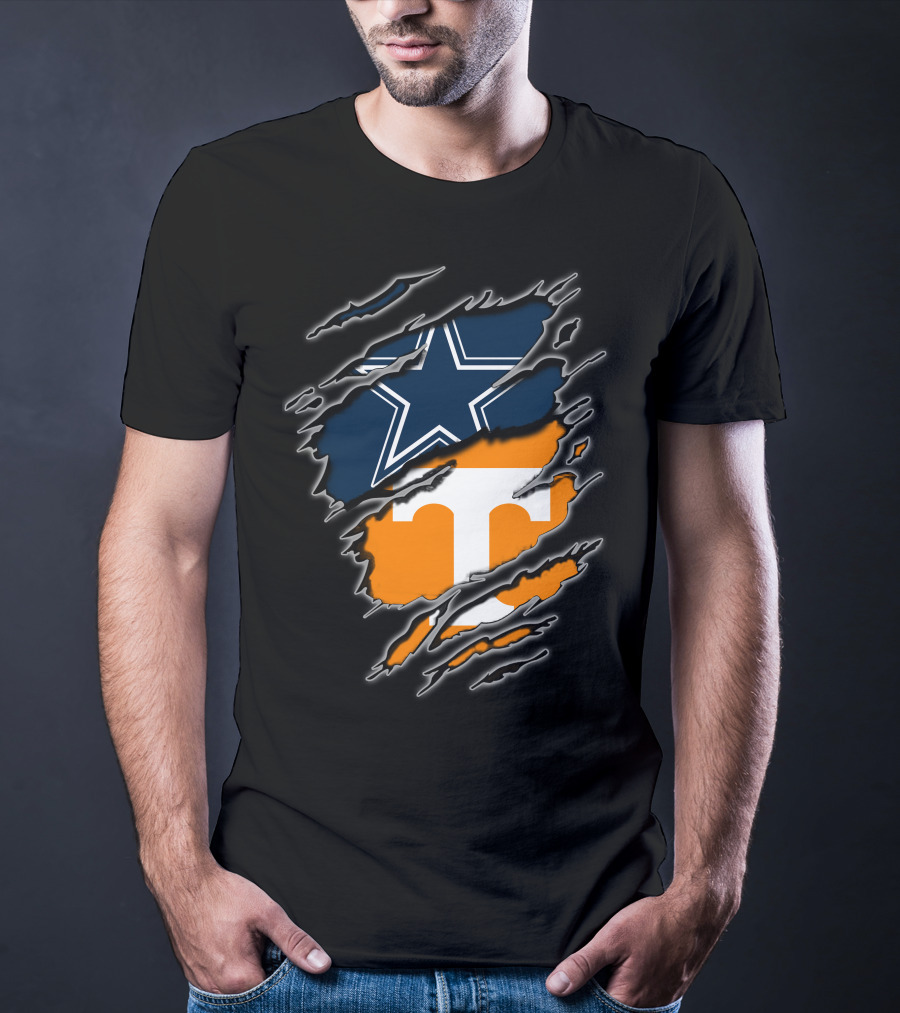 Cowboys Star And Tennessee T Logo Fusion T-Shirt