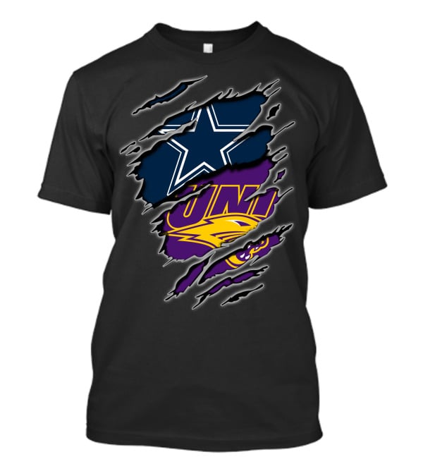Cowboys Star UNI Panthers Paw Ripped T-Shirt
