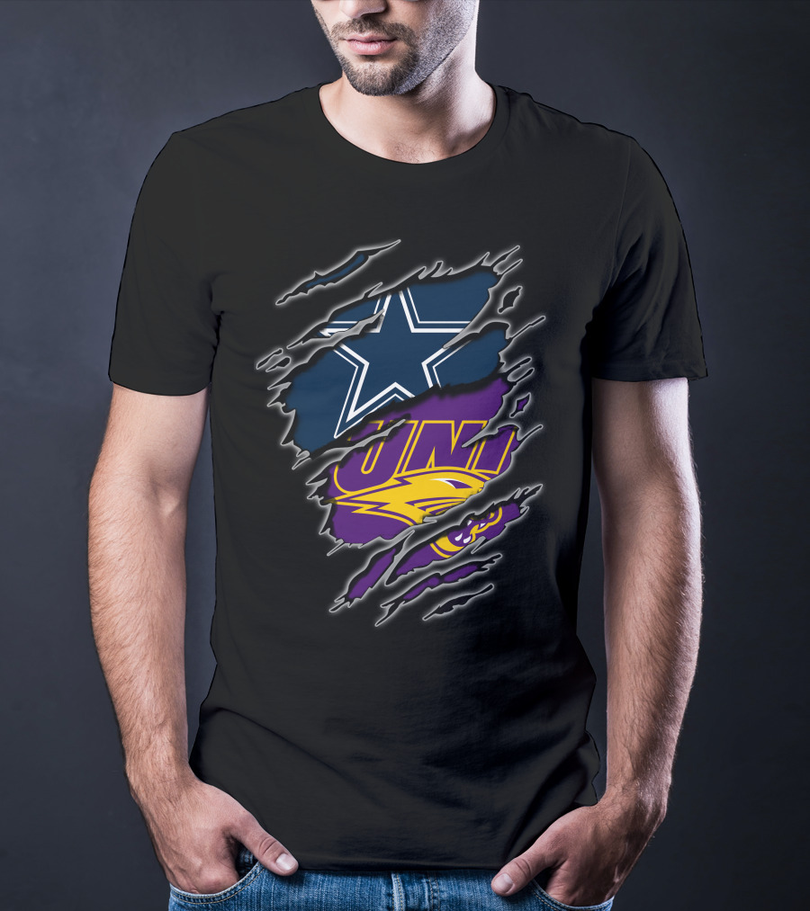 Cowboys Star UNI Panthers Paw Ripped T-Shirt