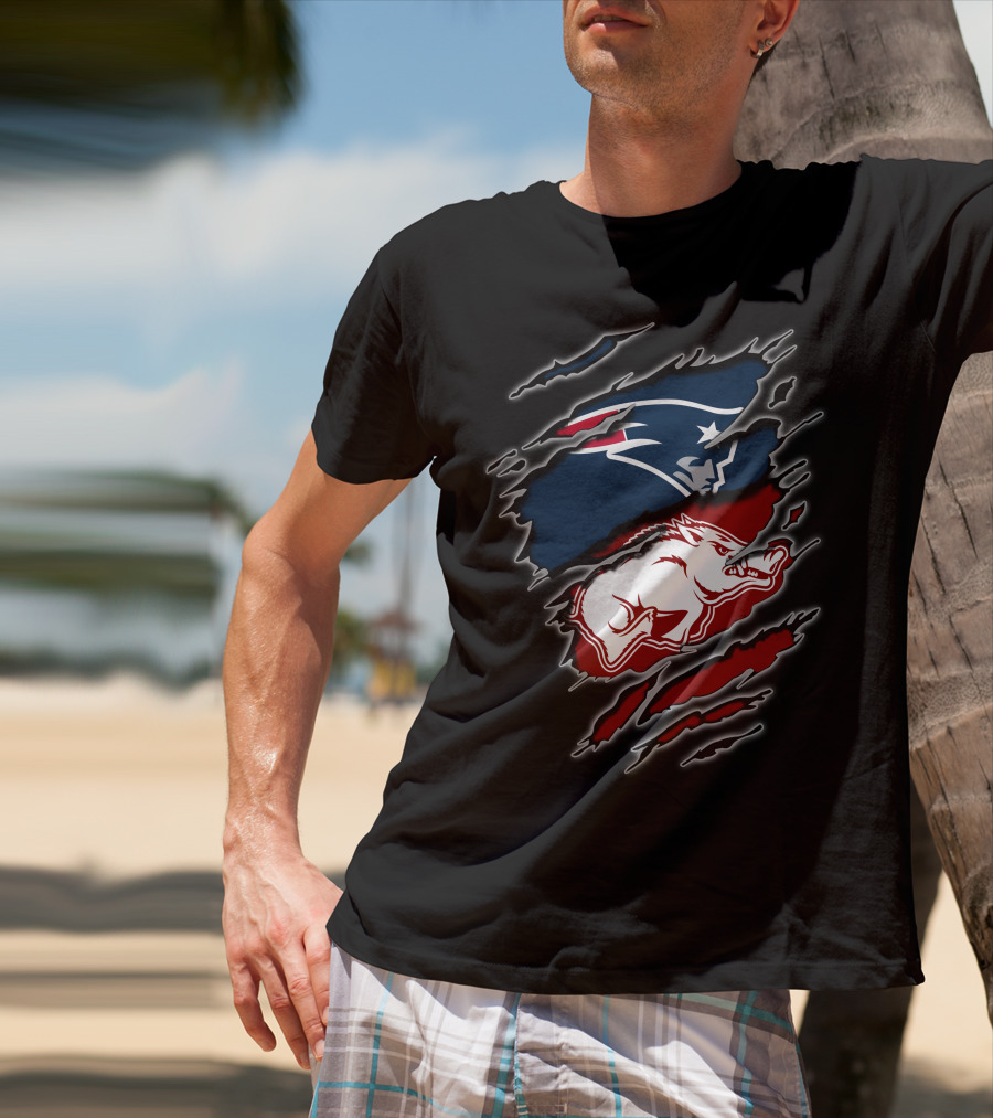 Patriots Arkansas Razorbacks Dual Logo Claw T-Shirt