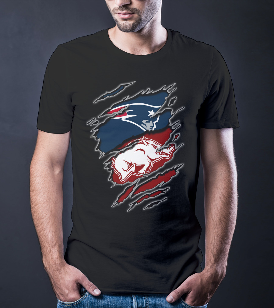 Patriots Arkansas Razorbacks Dual Logo Claw T-Shirt