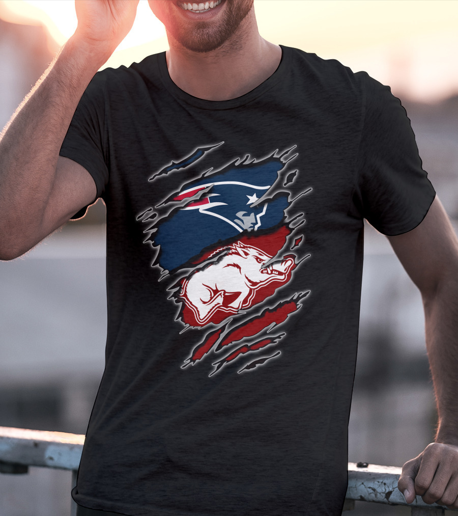 Patriots Arkansas Razorbacks Dual Logo Claw T-Shirt