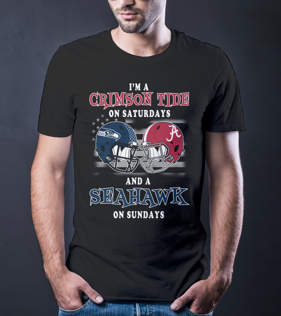 I'm A Crimson Tide On Saturdays And A Seahawk On Sundays T-Shirt