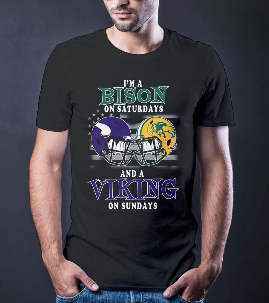 I'm A Bison On Saturdays And A Viking On Sundays T-Shirt