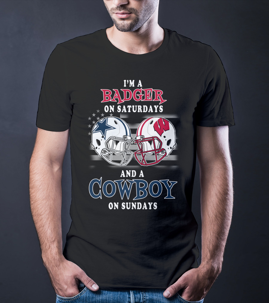 I'm A Badger On Saturdays And A Cowboy On Sundays T-Shirt