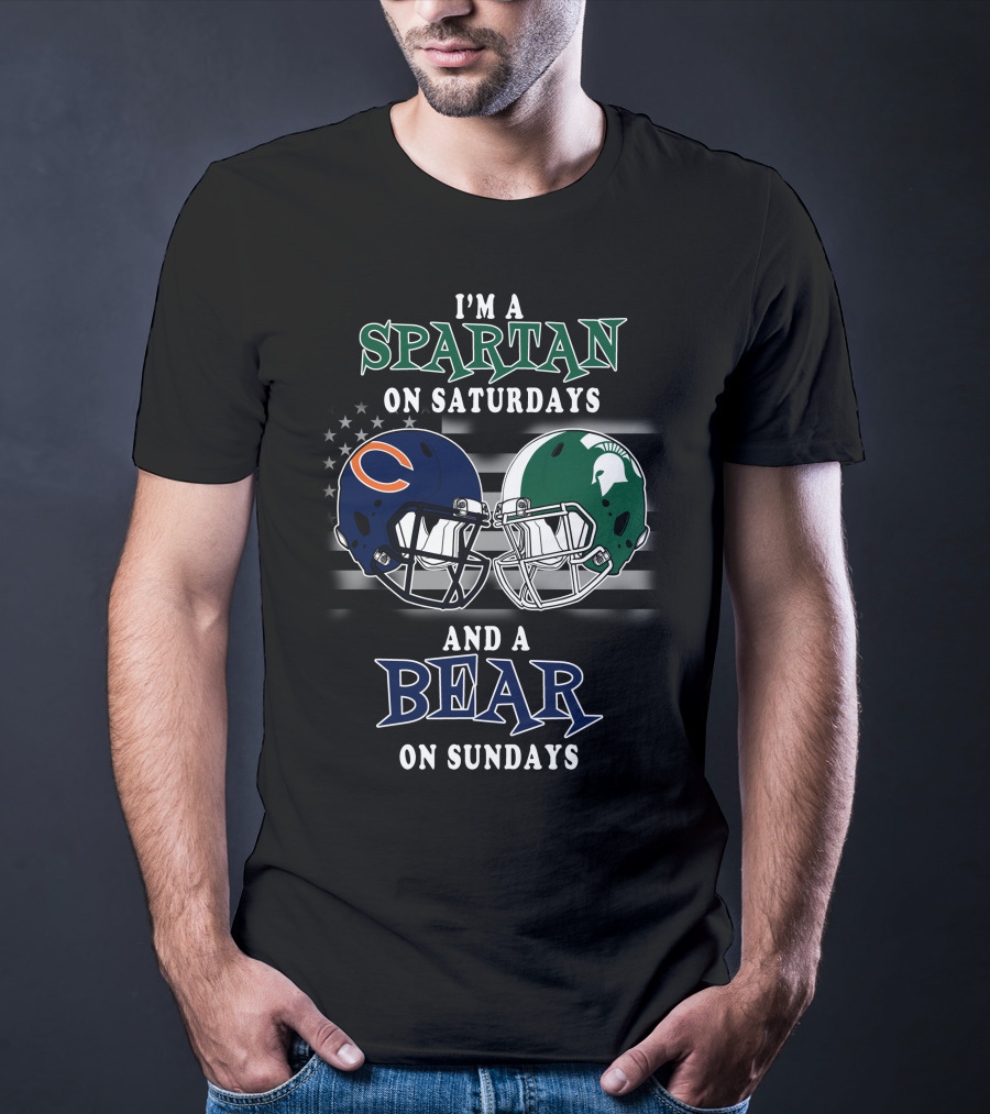 I'm A Spartan On Saturdays And A Bear On Sundays T-Shirt