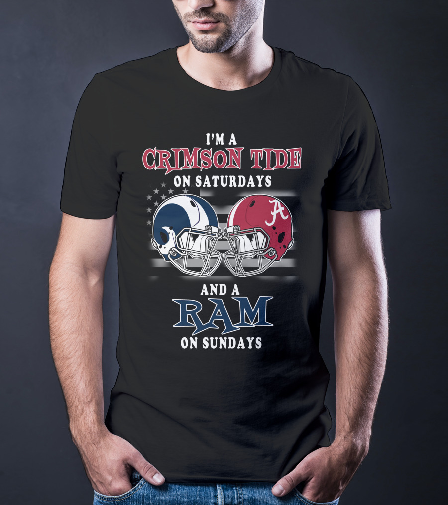 I'm A Crimson Tide On Saturdays And A Ram On Sundays T-Shirt
