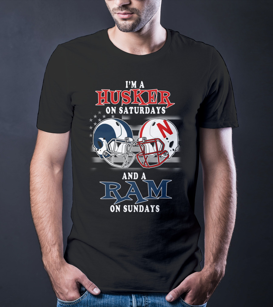 I'm A Husker On Saturdays And A Ram On Sundays T-Shirt