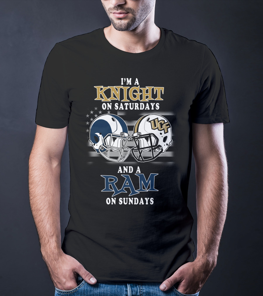 I'm A Knight On Saturdays And A Ram On Sundays UCF Helmet Football T-Shirt