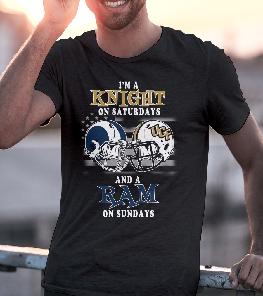 I'm A Knight On Saturdays And A Ram On Sundays UCF Helmet Football T-Shirt