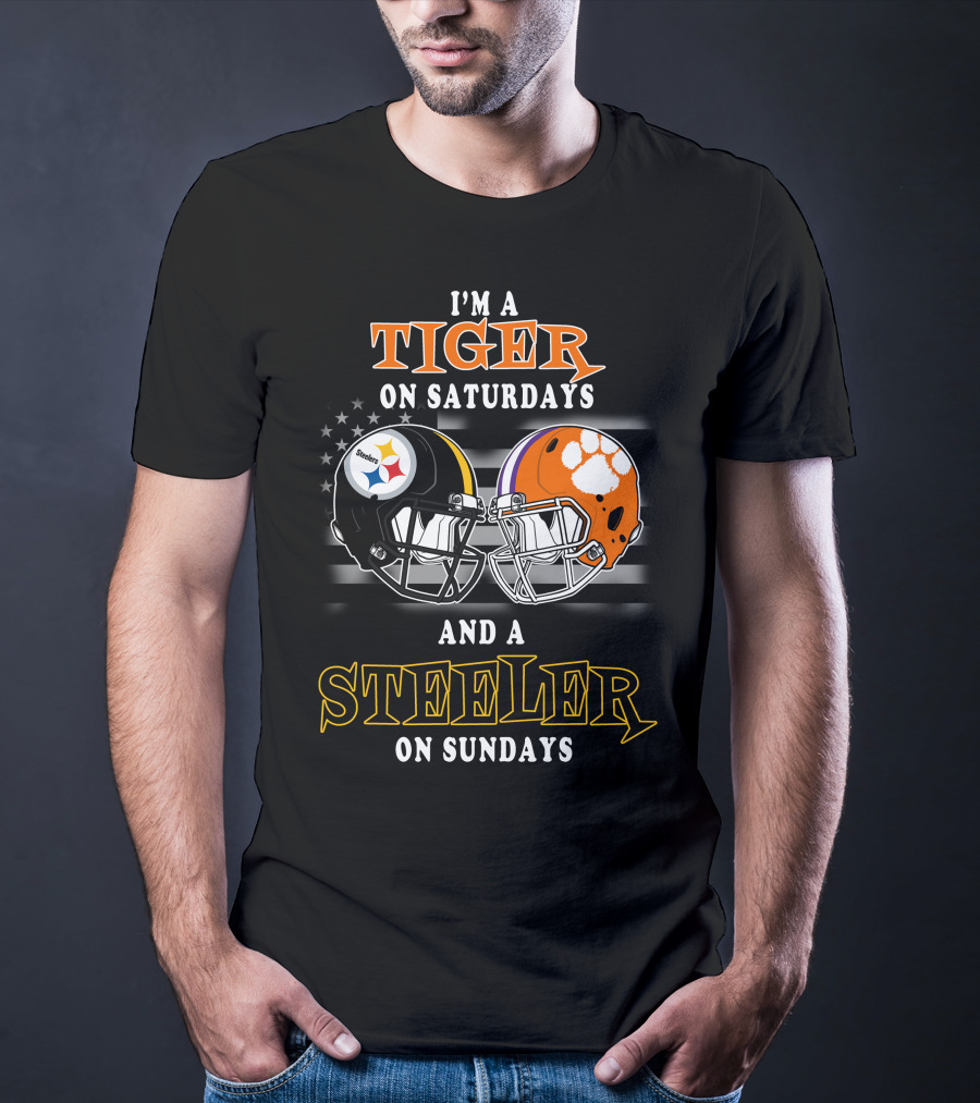 I'm A Tiger On Saturdays And A Steeler On Sundays T-Shirt