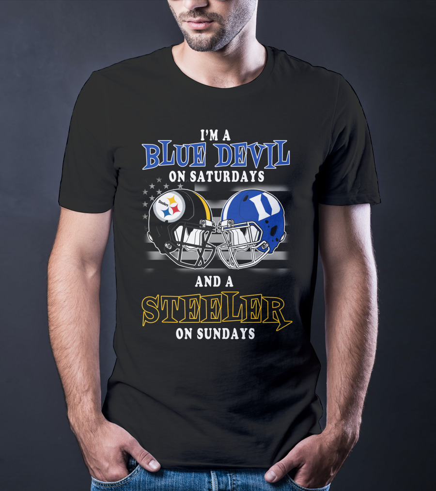 I'm A Blue Devil On Saturdays And A Steeler On Sundays T-Shirt