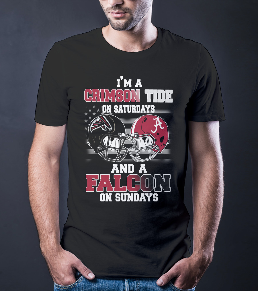 I'm A Crimson Tide On Saturdays And A Falcon On Sundays T-Shirt