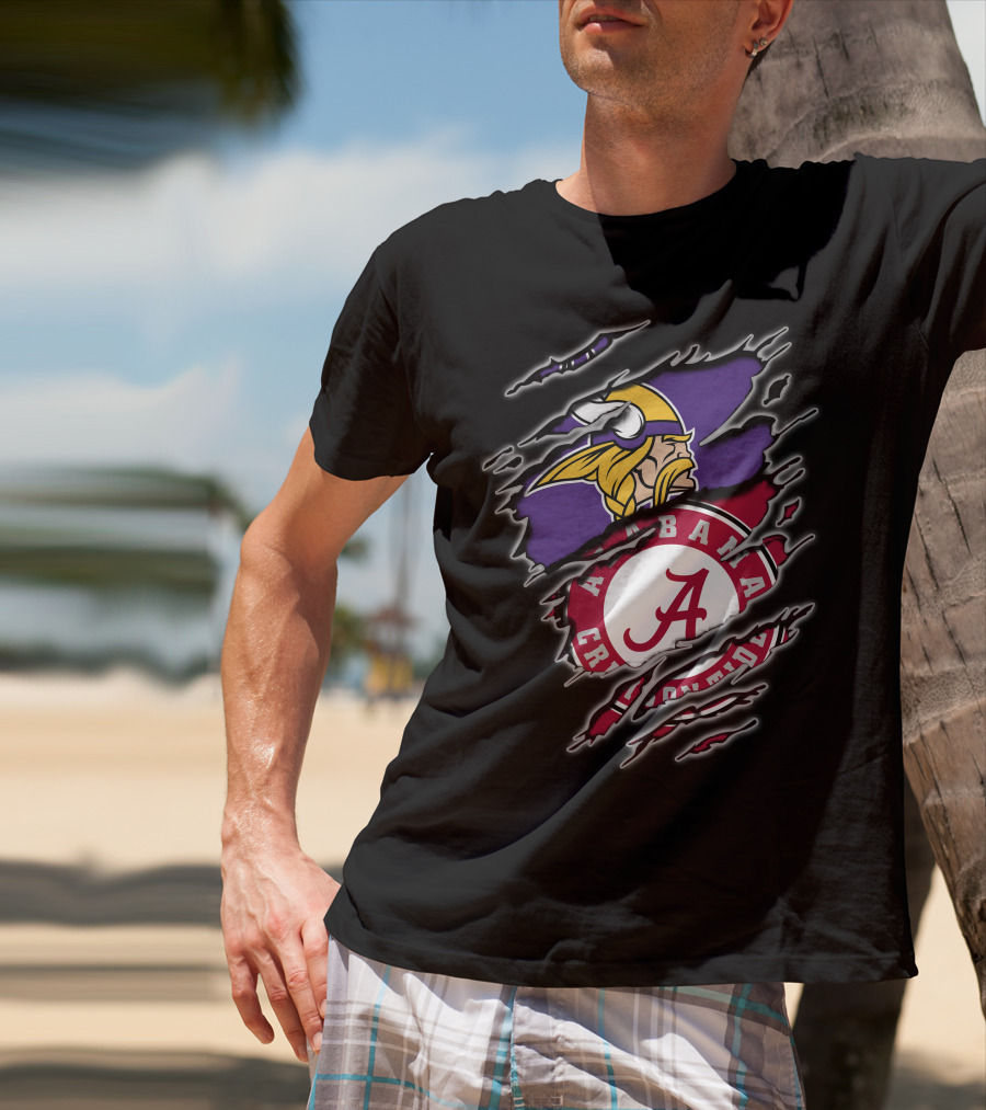 Alabama Crimson Tide Vikings Crossover T-Shirt
