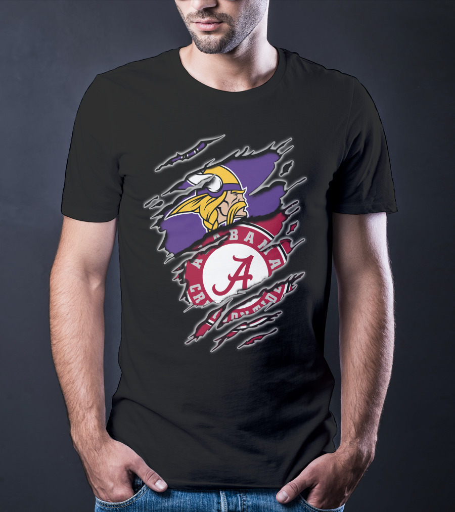 Alabama Crimson Tide Vikings Crossover T-Shirt