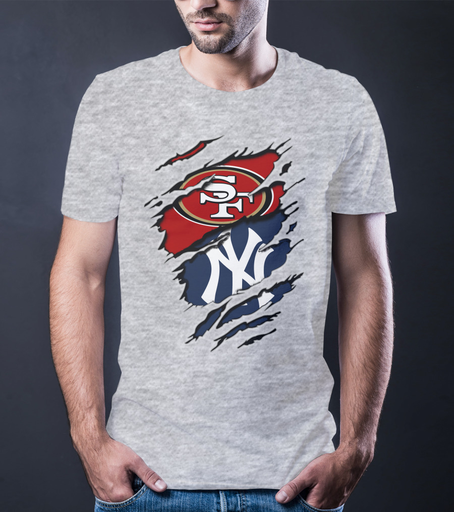 49ERS SF Yankees NY Logo Mashup T-Shirt