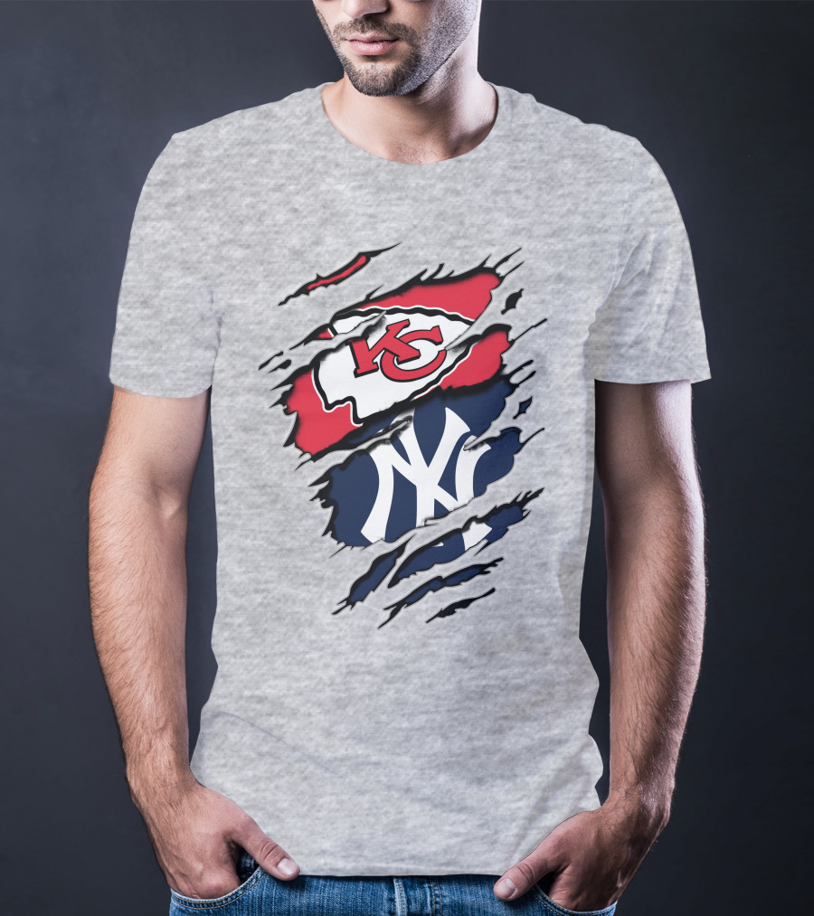 Kansas City Chiefs New York Yankees Combination T-Shirt