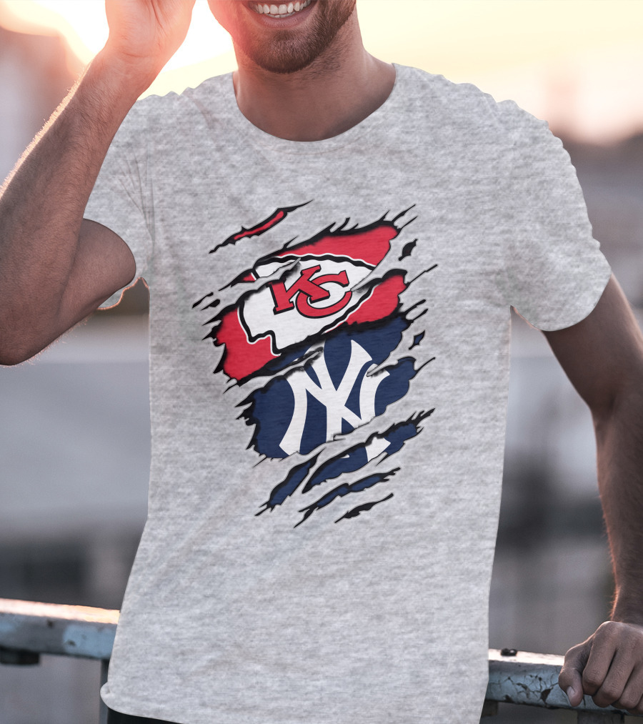 Kansas City Chiefs New York Yankees Combination T-Shirt