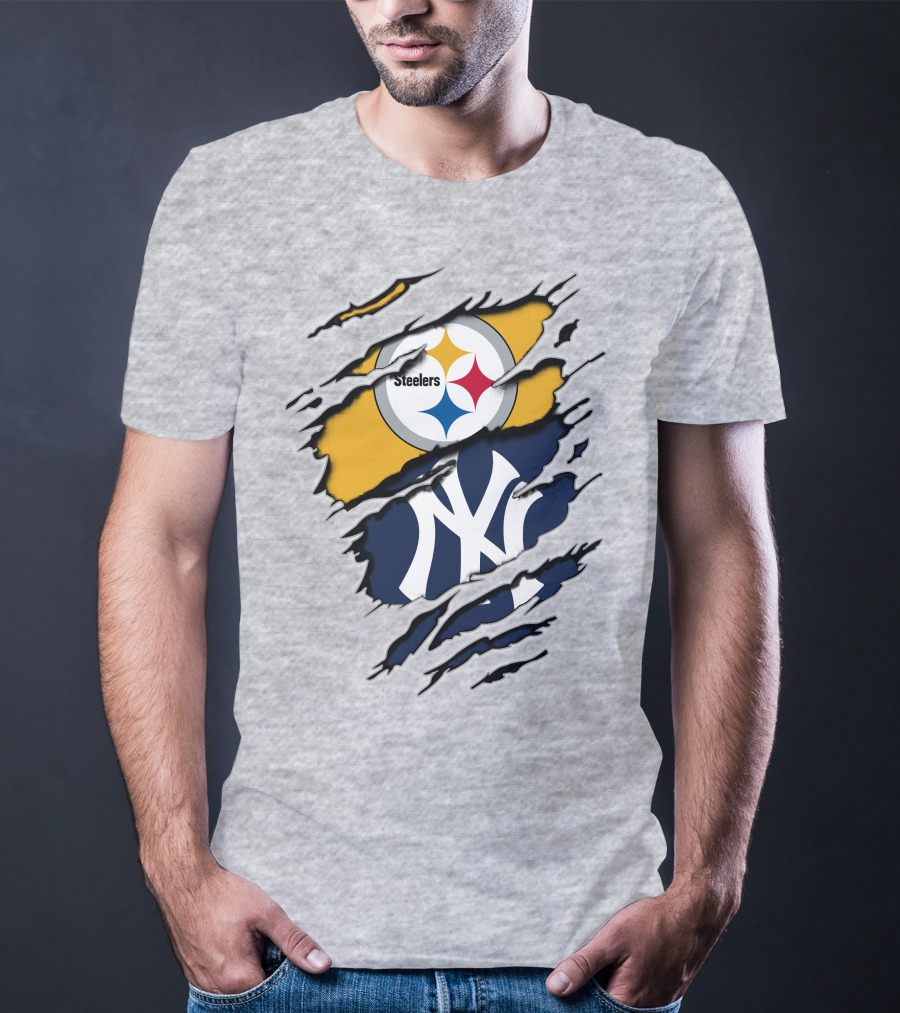 Steelers Yankees Dual Logo Fusion T-Shirt