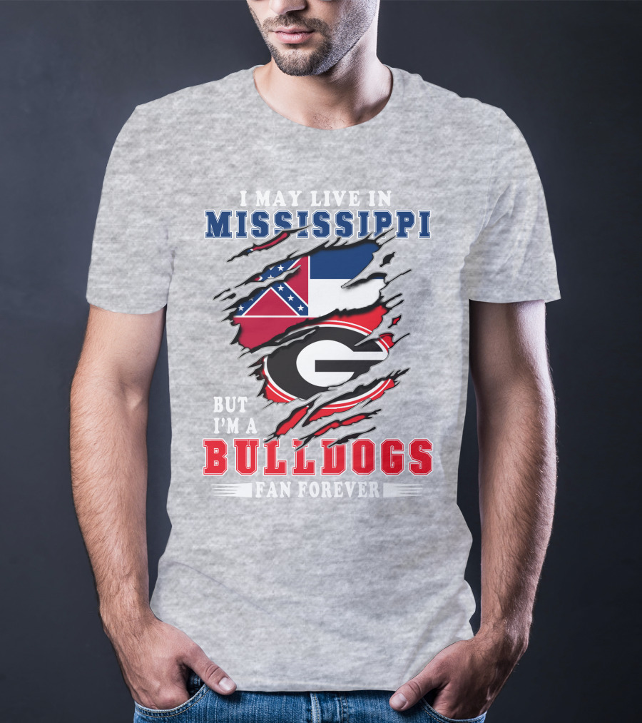 Mississippi Bulldogs Fan Forever With State And Team Pride Tear T-Shirt