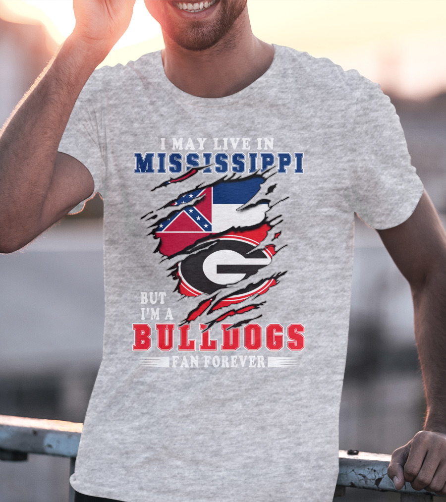 Mississippi Bulldogs Fan Forever With State And Team Pride Tear T-Shirt