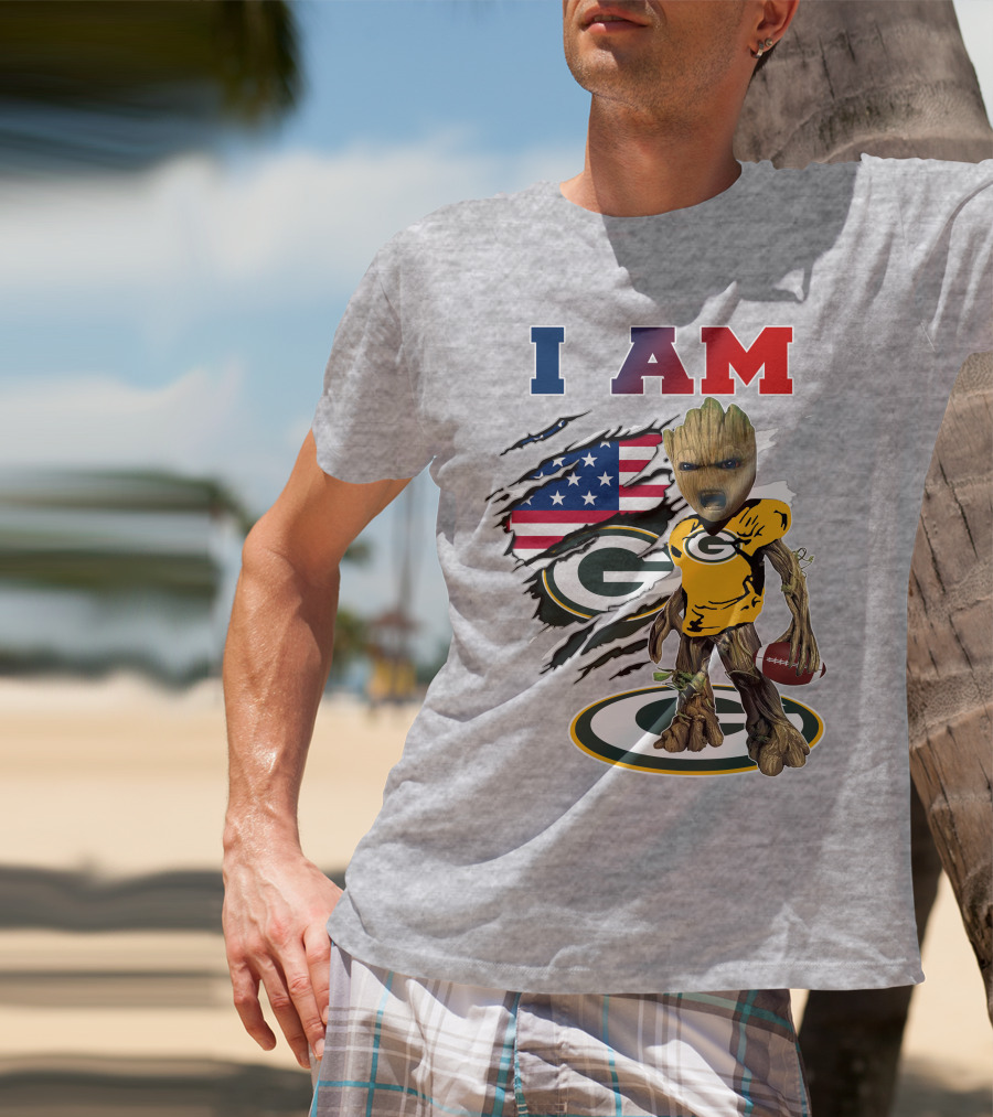 I Am Groot Green Bay Packers Football T-Shirt