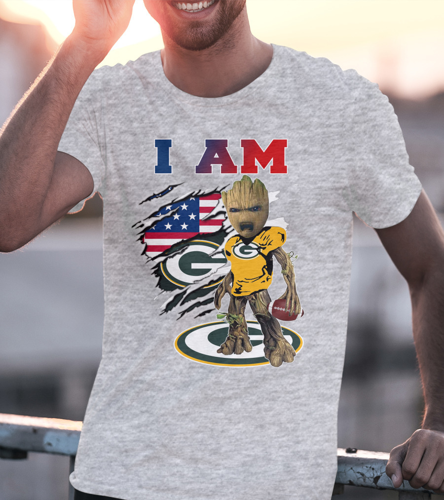 I Am Groot Green Bay Packers Football T-Shirt