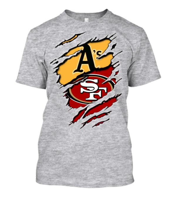 Sf 49ers Oakland Athletics Team Logos T-Shirt