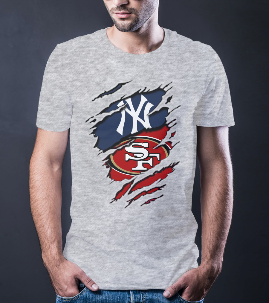 Yankees Sf 49ers Logo Mashup T-Shirt