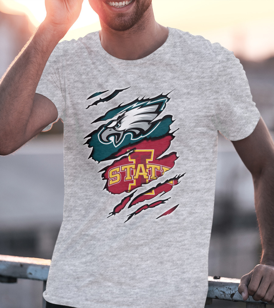 Philadelphia Eagles Iowa State Torn Claw T-Shirt