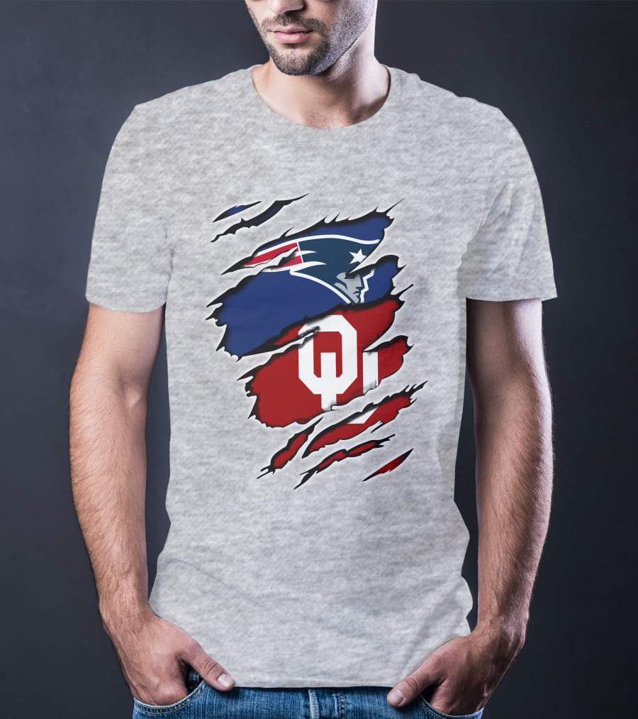 Patriots Sooners OU Logo Under Patriots Emblem T-Shirt