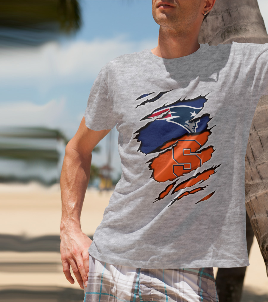 Patriots Syracuse S Logo Ripped Effect T-Shirt