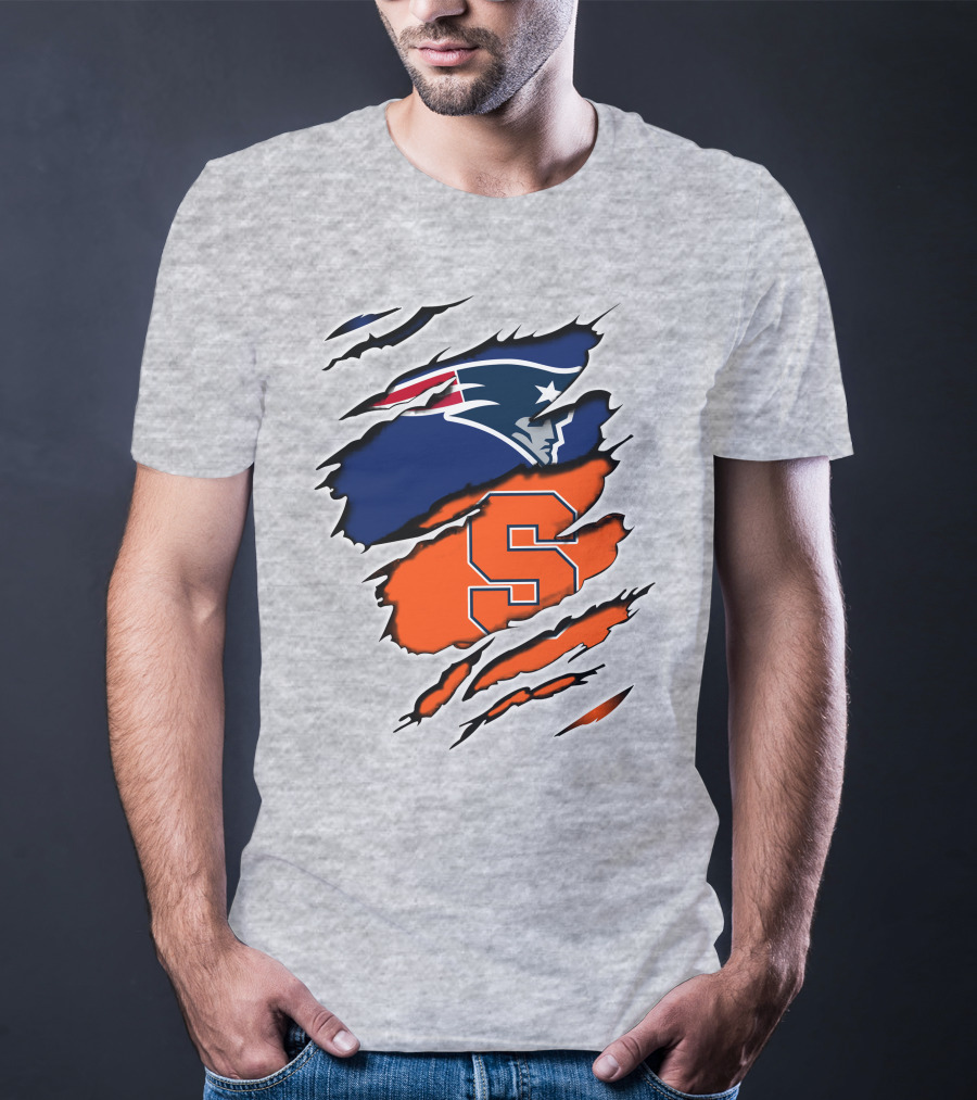 Patriots Syracuse S Logo Ripped Effect T-Shirt
