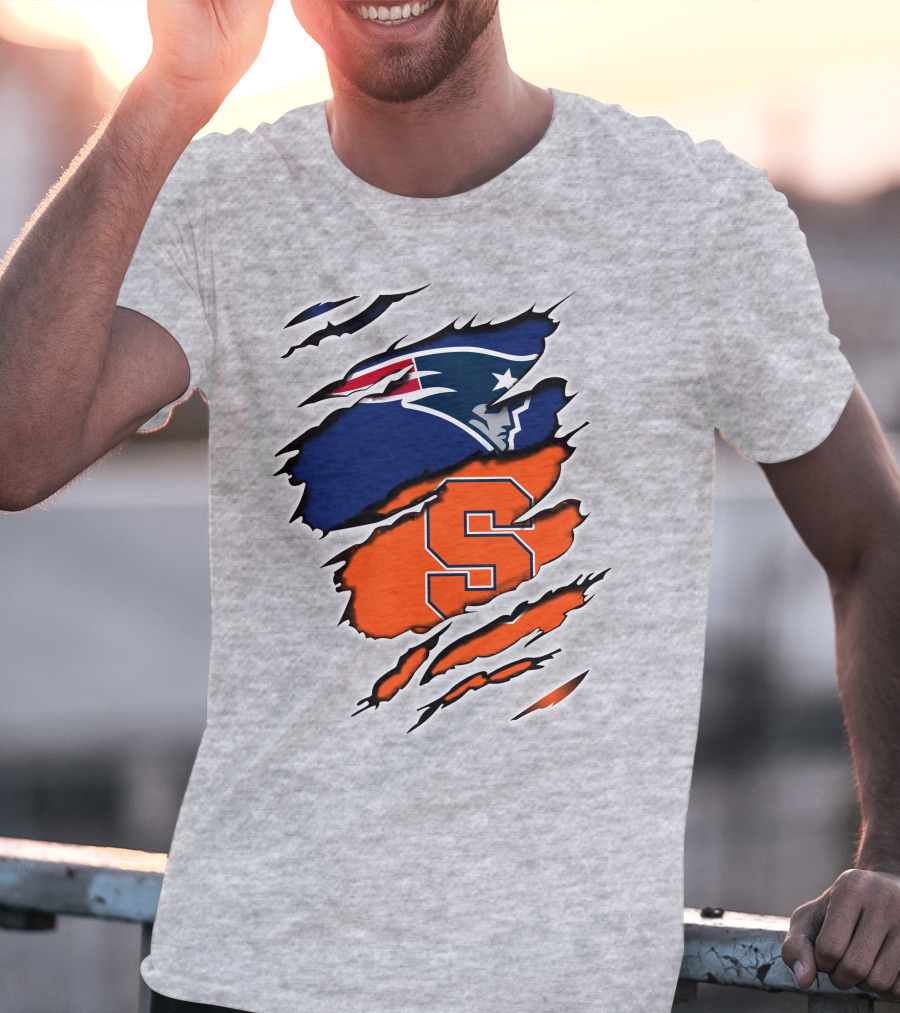 Patriots Syracuse S Logo Ripped Effect T-Shirt