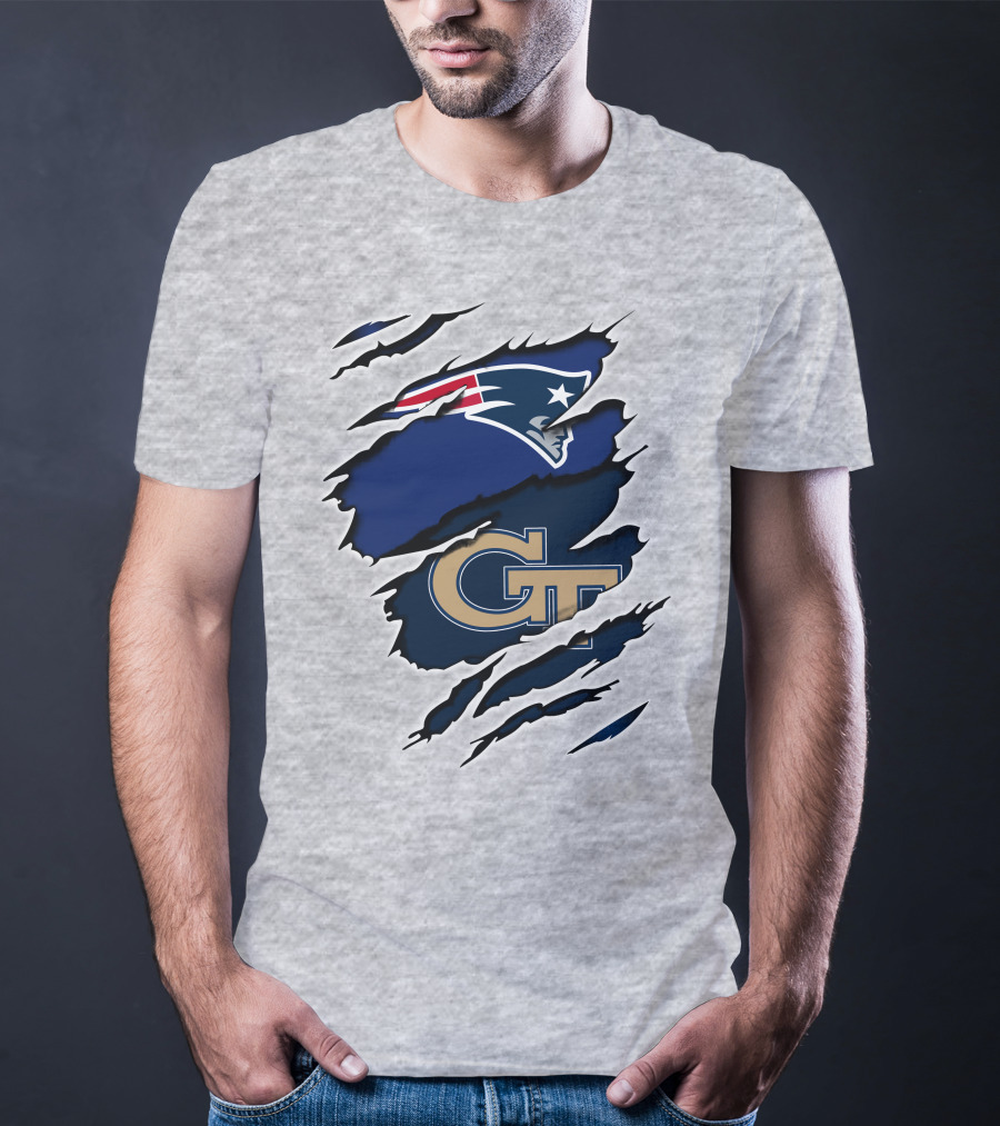New England Patriots GT Tech Rip Claw Marks T-Shirt