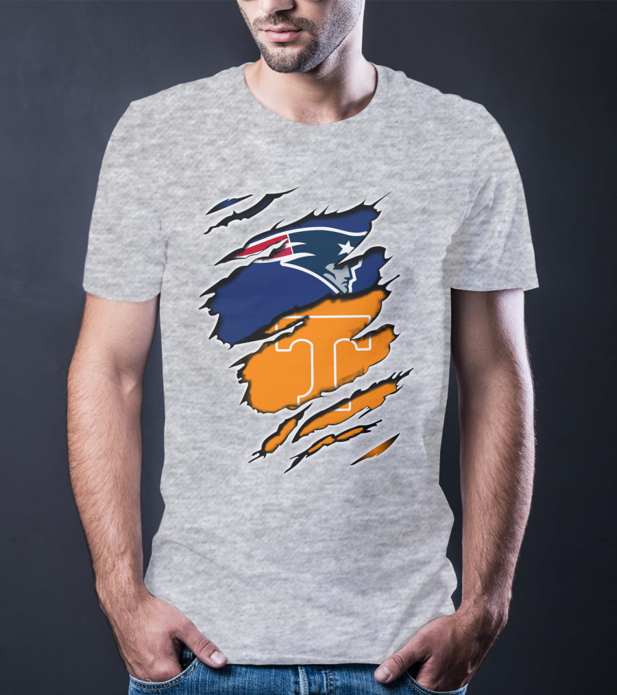 Patriots Tennessee Volunteers Dual Team Logo Combo T-Shirt