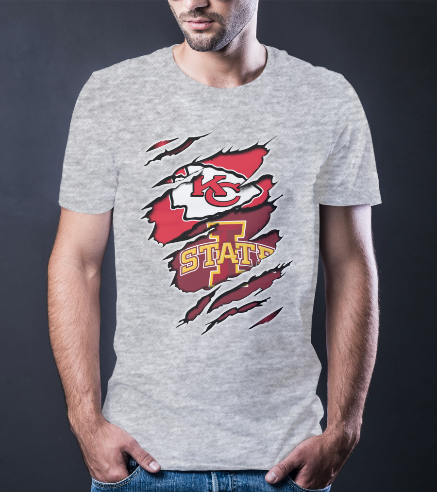 Kansas City Chiefs Iowa State Torn T-Shirt