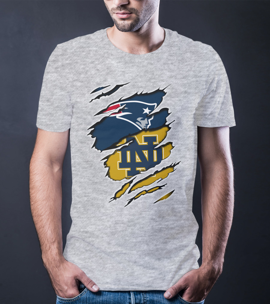 Patriots Notre Dame Logo Fusion T-Shirt