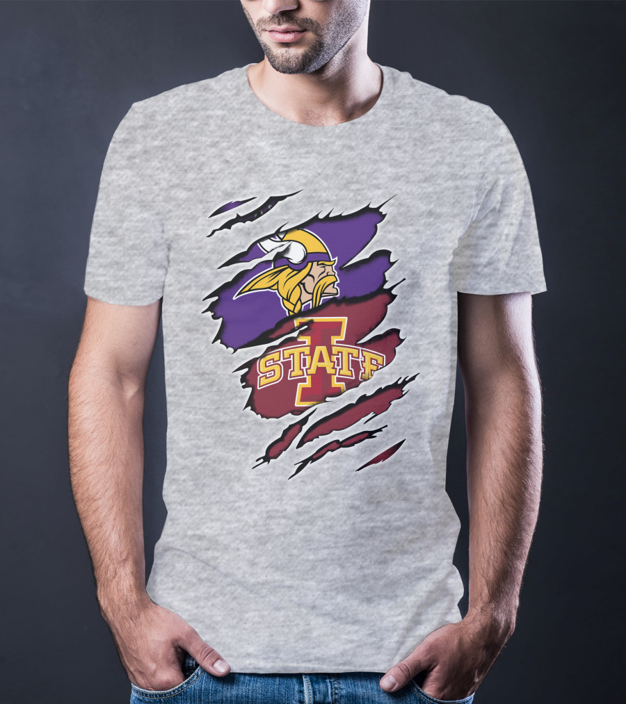 Minnesota Vikings And Iowa State Cyclones Fusion T-Shirt